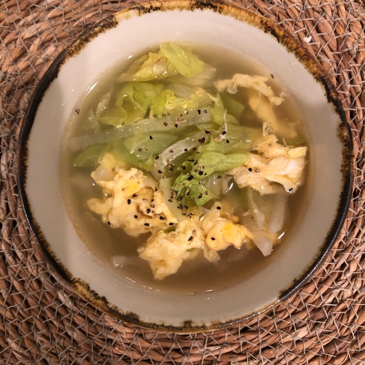 *簡単*レタスと大根のふんわり卵中華風スープ
